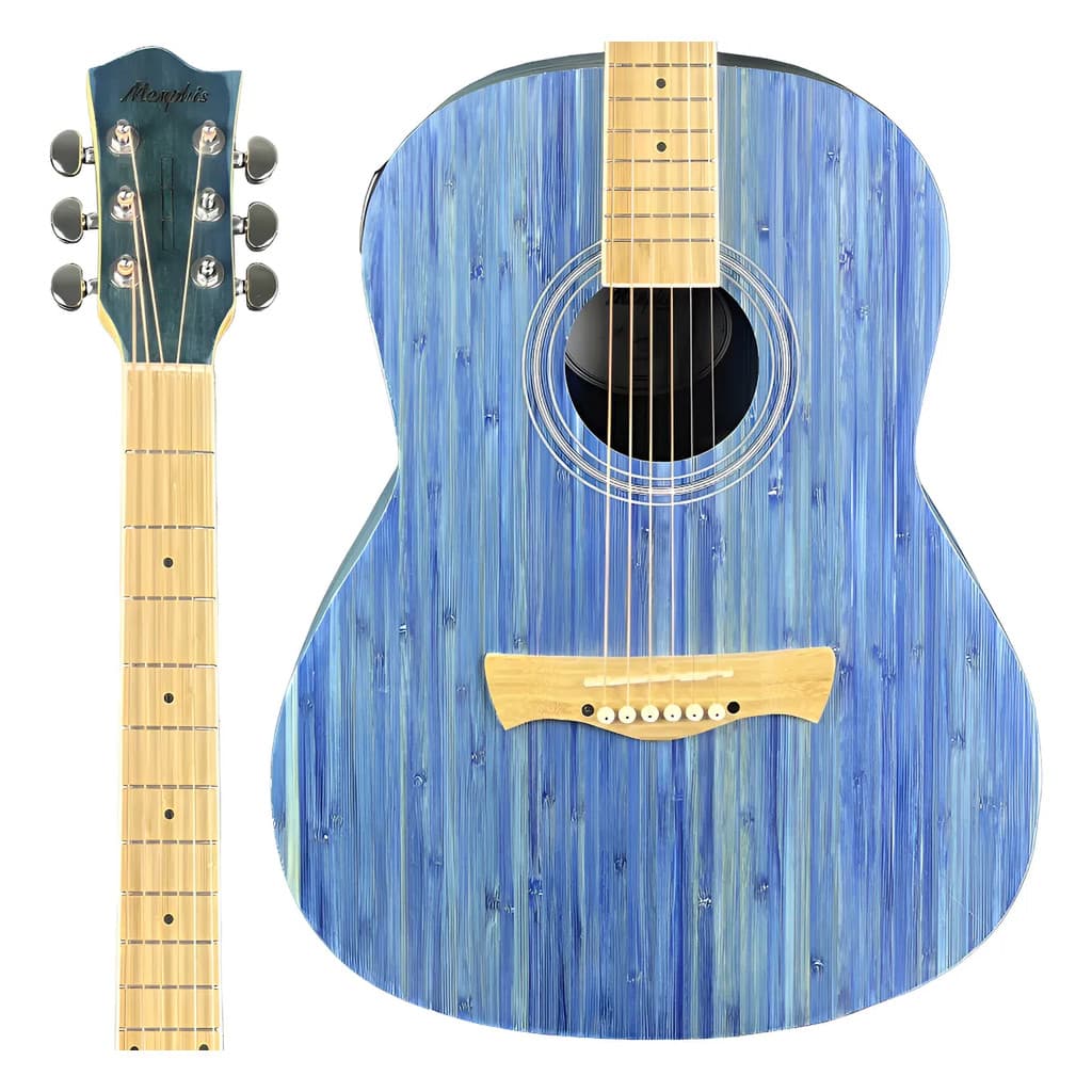 Violão Eletroacustico Tagima Memphis All Solid Bambu Naturale TBLS Classico Cordas de Aço com Tensor Profissional