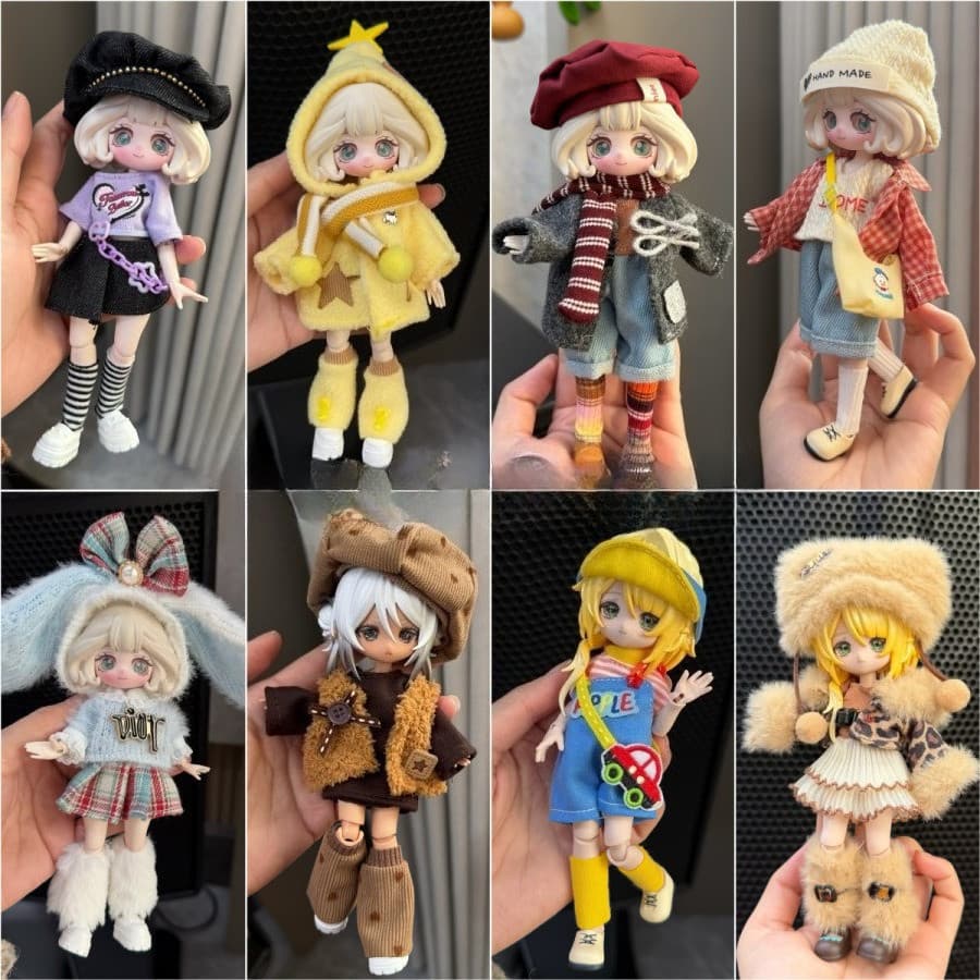 Novas Roupas De Boneca Adequadas Para Escala 1/8 , 1/12 , Conjunto BJD De 15-17cm , Acessórios De Brinquedo De Vestir-Se