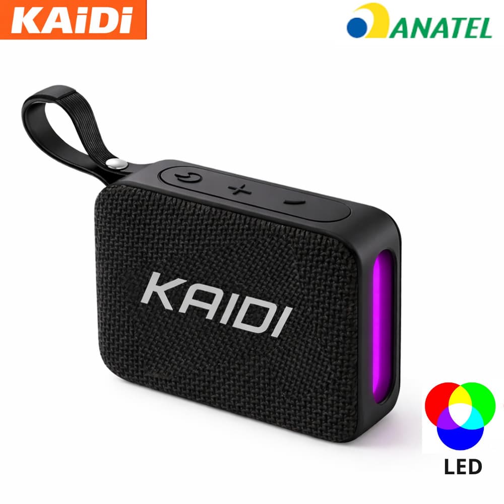 Caixa De Som Bluetooth Caixinha Portátil e Potente Led Rgb A Prova D'água