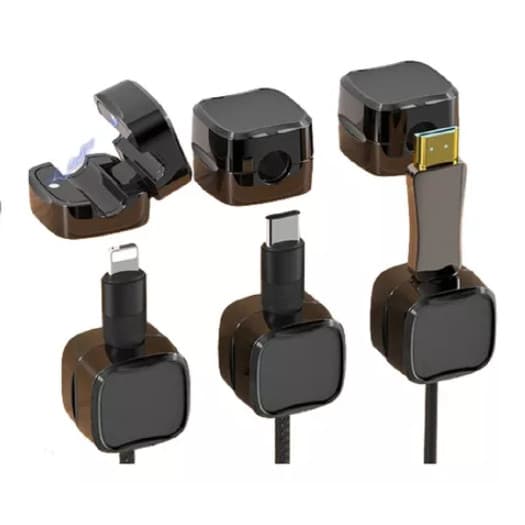 Conjunto de 6 peças Uniwity Organizador de fio magnético - multifuncional, adequado para gerenciamento de fios doméstico