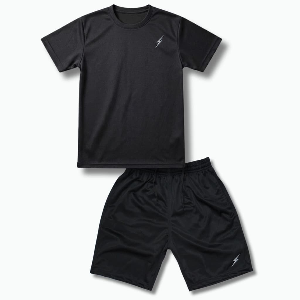 Conjunto Thunder Camiseta Dryfit + Bermuda Chimpa Infantil Juvenil Estilo Look Casual e Esportivo | 10 a 16