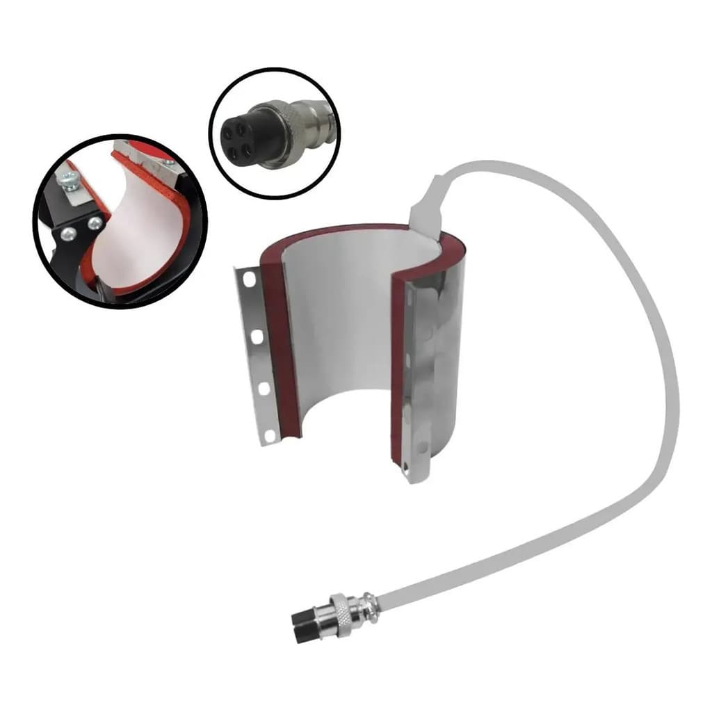 Resistência Cilíndrica 11oz Importway Prensa Térmica Sublimação 127V para Canecas Copos e Squeezes 75 a 95mm