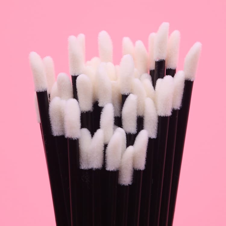 Pincel descartável para lábios, 50 peças, batom feminino, batom, esmalte labial, base, corretivo, pincel de maquiagem po