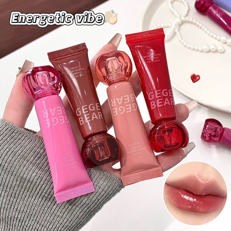 Gege bear Gloss Labial Nutritivo com Essência de Frutas, Hidratante e Umectante