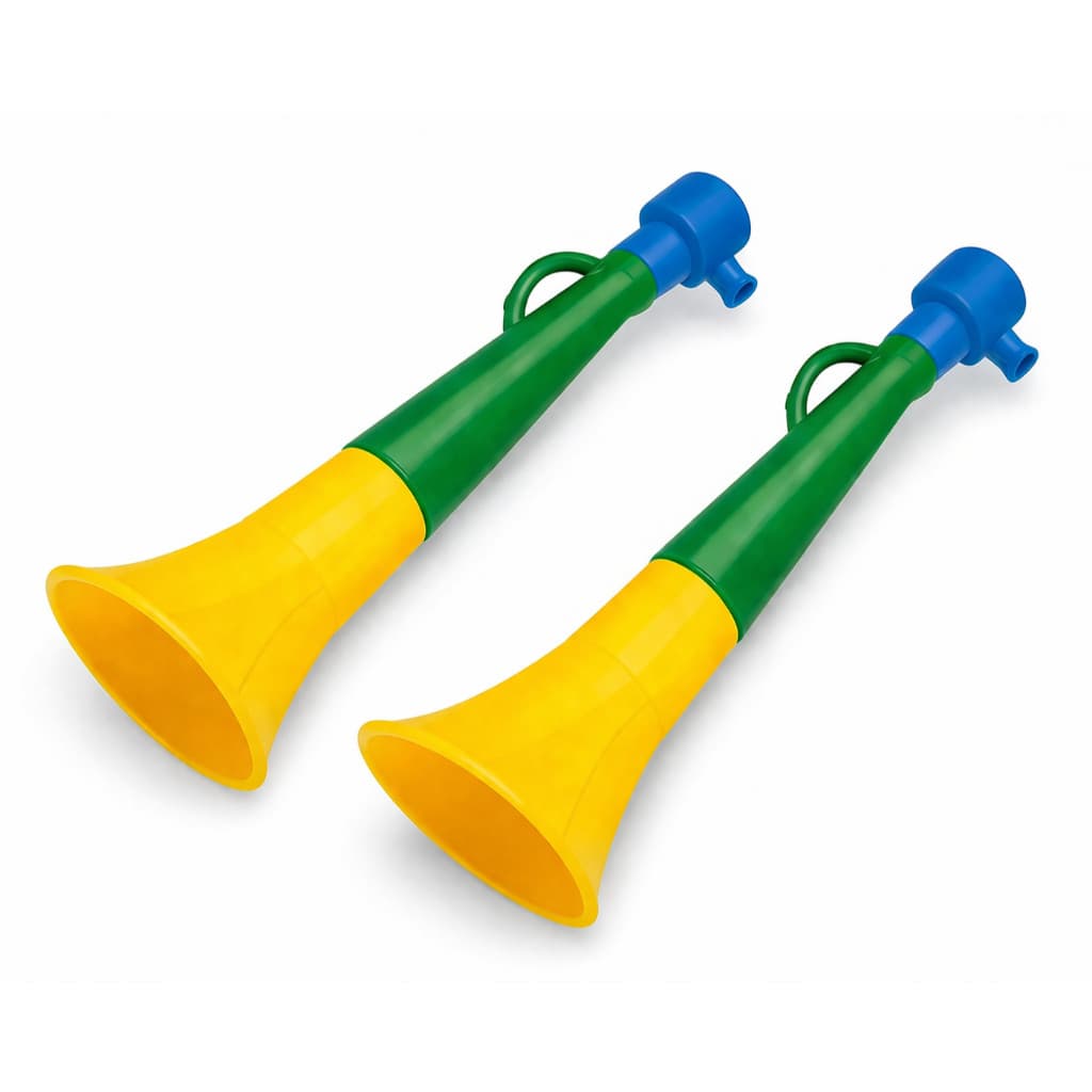 Kit Duplo Cornetas 29cm Nº3 Som Forte Torcida Jogos | Líder Brinquedos
