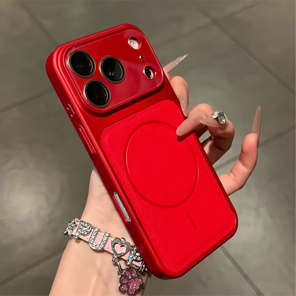 Transforme-Se Em Janela Grande Festivo Vermelho Magnético Caso De Telefone Para iPhone 11 12 13 14 15 16 17 Pro Max Com