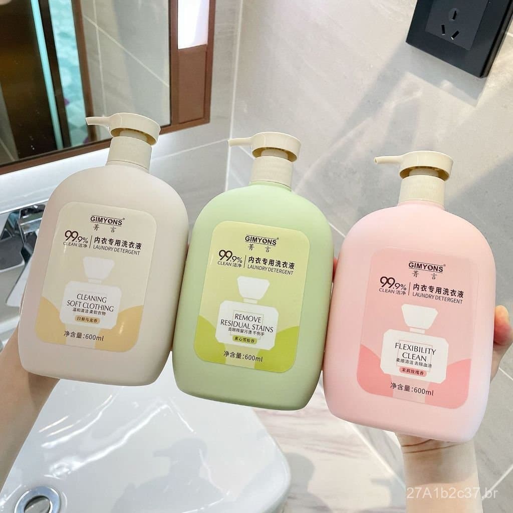 Detergente para Lavagem de Roupas Íntimas Jingyan, Especial para Roupas Íntimas, Fragrância Duradoura, Limpeza de Alta E