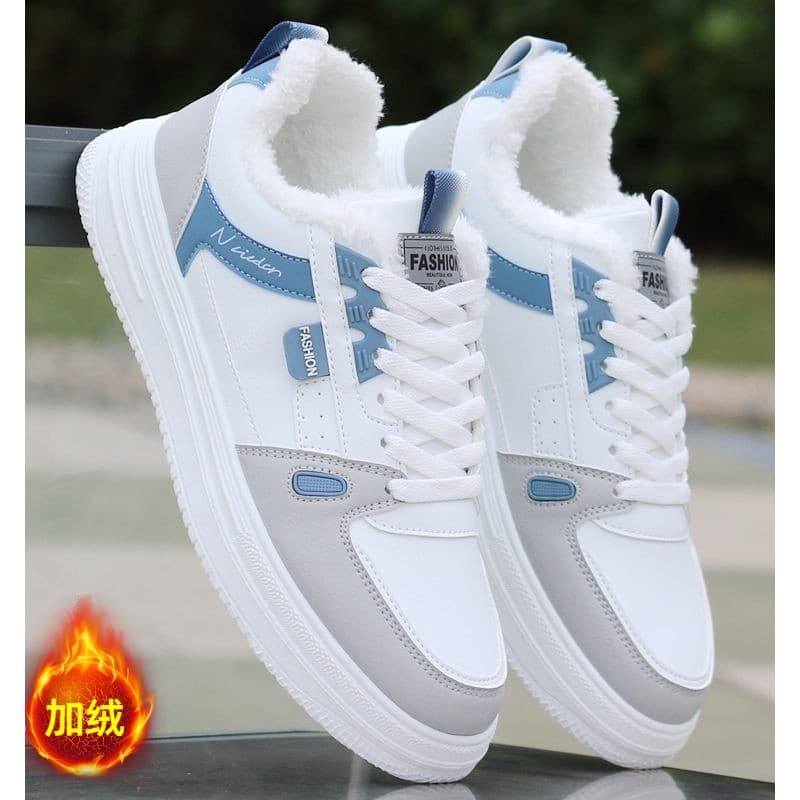 Sapatos masculinos 2023 novo estilo outono inverno Street Wear adolescente Casual All-Match esportes branco sapatos plan