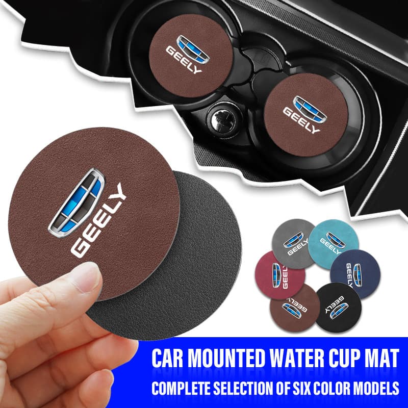 2 Peças Copo De Água Antiderrapante Para Carro Tapete De Isolamento Térmico Camurça Decoração Porta-Copos Geely Coolray