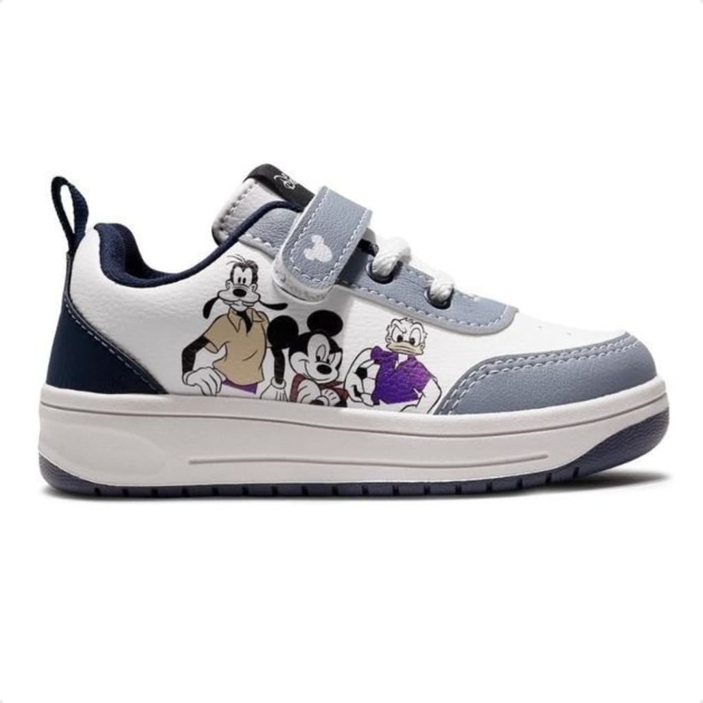 Tenis Infantil Mickey Velcro Cadarço Confortável  Diário Fecho Duplo Antiderrapante