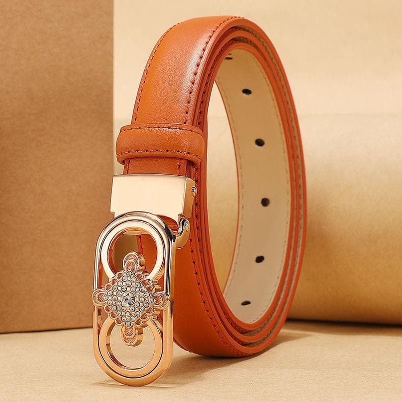 Novo estilo versão coreana simples decoração Casual senhoras cinto de couro genuíno moda All-Match influenciador cinto c