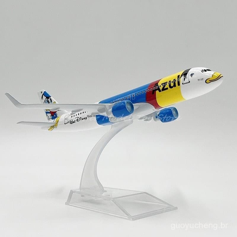 Modelo De Avião Réplica Em Miniatura Brinquedo De Metal Fundido A320 Azul Companhias Aéreas Brasileiras Air PRAV