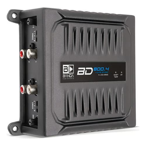 Módulo Banda Bd800w Amplificador 800.4 4 Canais 2 Ohms Preto