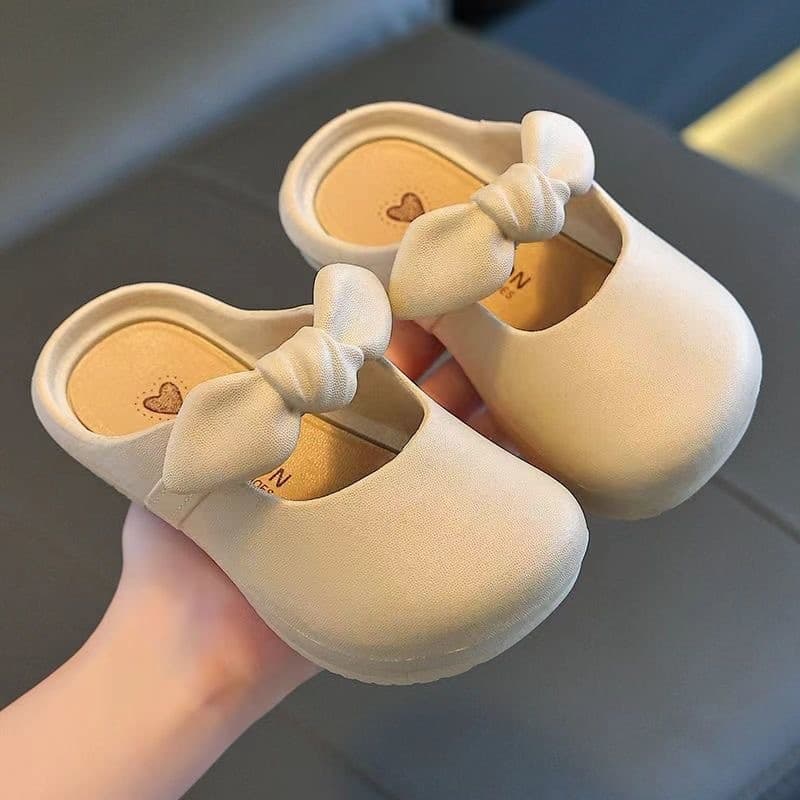 Chinelos Infantis Com Laço Fechado E Bico Antiderrapante , Sapatos Casuais Para Atividades Ao Ar Livre Meninos Meninas