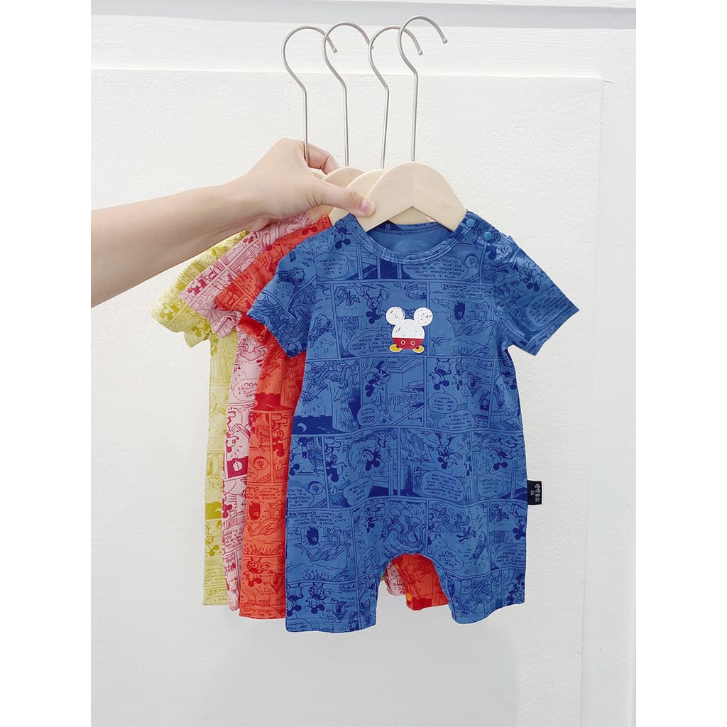 Ins estilo macacão de bebê roupas de verão influenciador coreano macacão de bebê de manga curta ar condicionado macacão