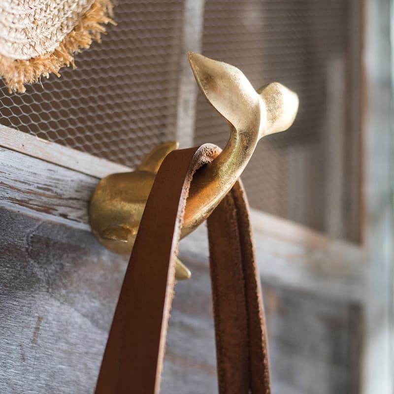 Juhan dourado golfinho Bay gancho Fishtail gancho de parede decorativo gancho de parede resina criativo casaco Rack pres