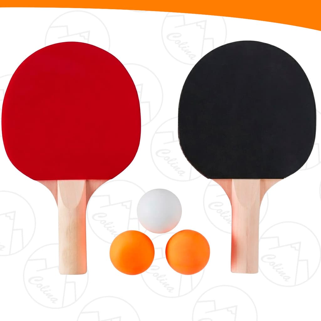 Kit Ping Pong Completo Com 2 Raquetes + 3 Bolinhas Tenis de Mesa Profissional NanoShop