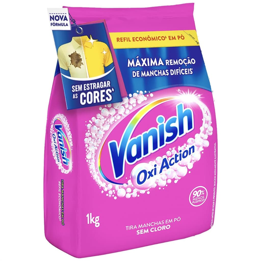 Tira Manchas em Pó Vanish Oxi Action 1kg sem Cloro