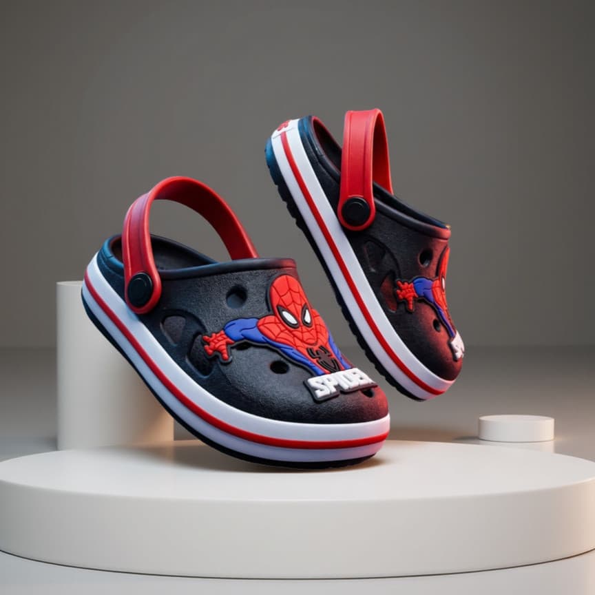 Sandália Infantil Babuche Masculino Kids Antiderrapante Confortável Personagem Menino Aranha Moderno Promoção