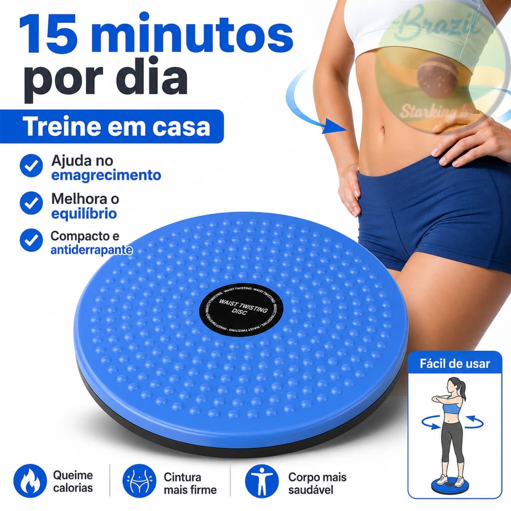Disco Fitness Waist Twisting Disc P/ Exercicios Leve