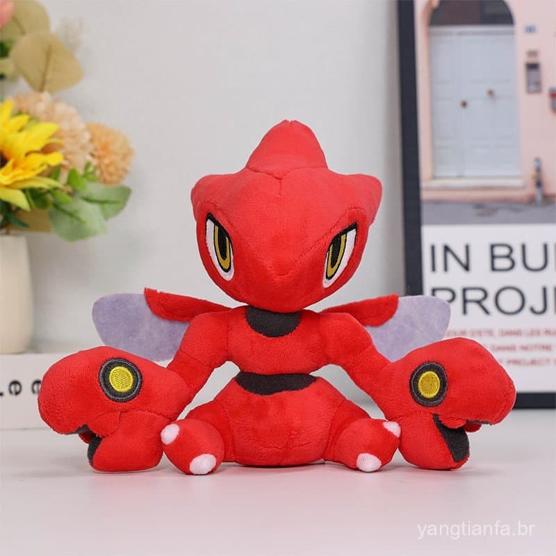 16cm Pokemon Pelúcia Scizor Mantis Bolso Monstros Brinquedos De Boneca Segurar Travesseiro Macio Animais Dos Desenhos An