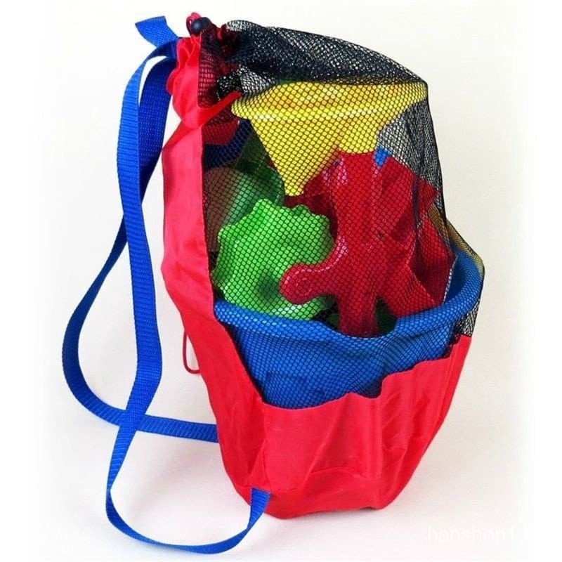 OMG * Malha Mochila Recipiente Saco Para Areia Piscina Óculos Maiô Armazenamento À Prova Dwaterproof Bolsa Ombro