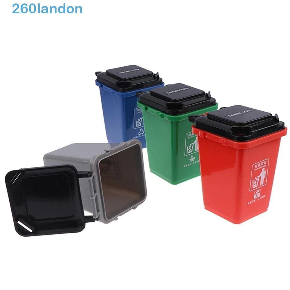 LANDON Lata De Lixo Modelo Casa Armazenamento Pode Desktop Organizador Plástico Mini Classificação Lixeira