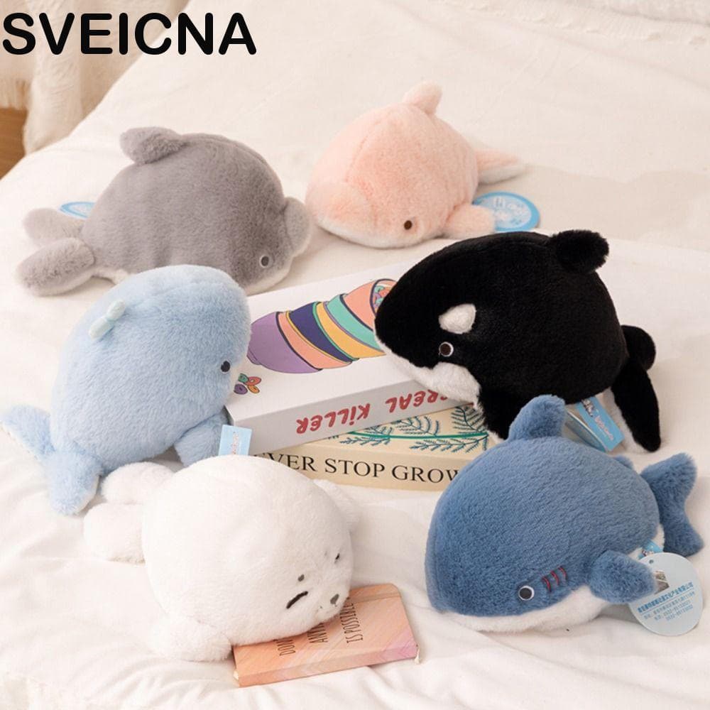 SVEICNA Animais Tubarão Brinquedos , Boneca De Pelúcia Macia E Fofa Do Mar , Simulação Bonito Brinquedo De Baleia De Des