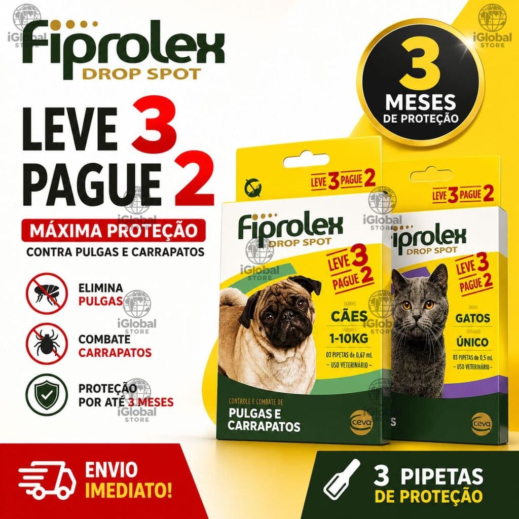 Remédio Veterinário Pulga Carrapato Fiprolex Promoção