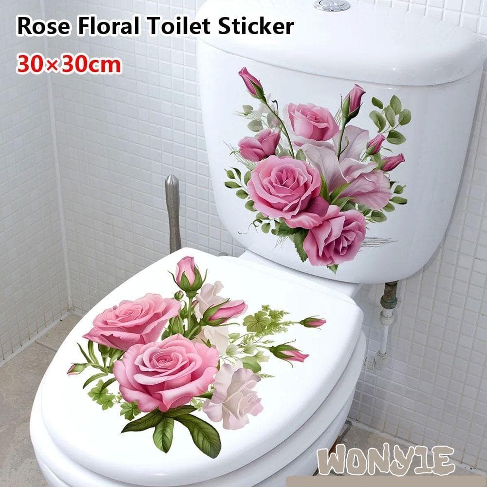 WONY1E 1 Conjunto De Decalque Para Assento De Vaso Sanitário , Adesivo À Prova D'água De 30x30 Cm , Decoração Autoadesiv