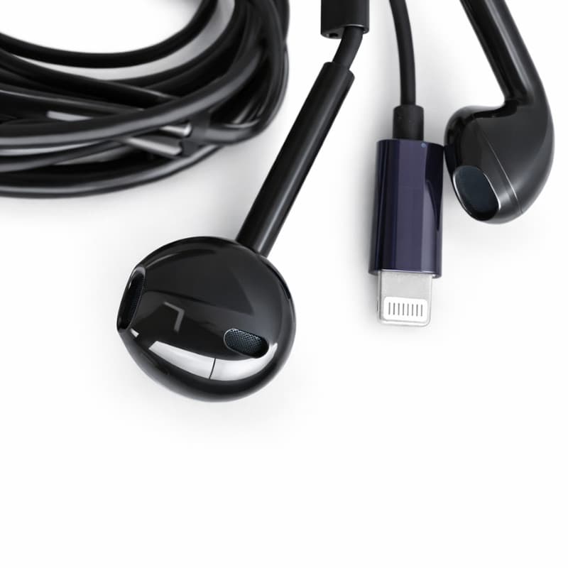 Fone De Ouvido Lightning Compatível Para Iphone 7 8 Plus X Xr 11 12 13 Modelo HS-62 Cor Preto