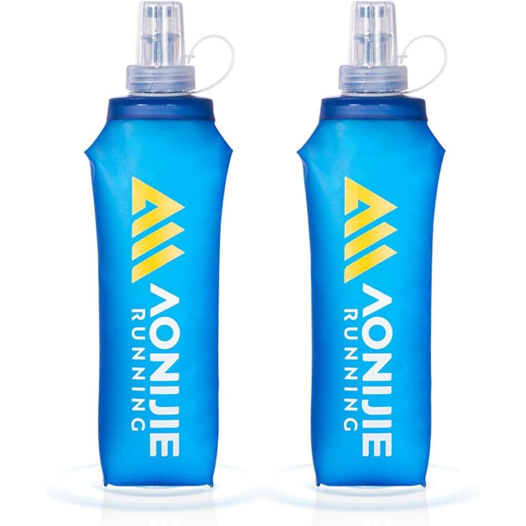 Garrafa de Água para Corrida AONIJIE 2PCS 500ml/17oz, Garrafa Flexível de TPU Dobrável, Livre de BPA, à Prova de Vazamen