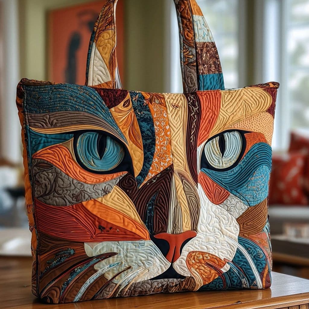 Bolsa feminina 3D estampada com padrão único de gato, em tecido Oxford, para vendas internacionais, produto novo.
