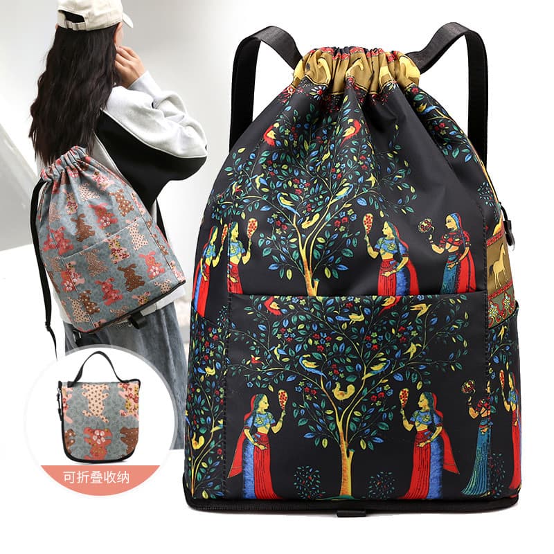 2025 novo estilo cordão bolso cordão saco de basquete das mulheres dos homens esportes Fitness mochila à prova dwaterpro