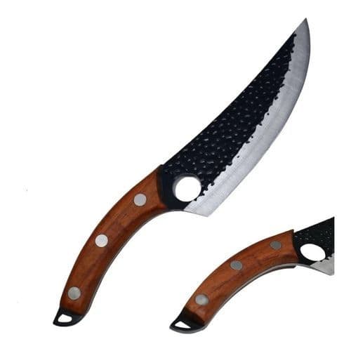 Faca Artesanal Inox Lâmina Resistente Cabo Ergonômico Uso Camping Pesca Cozinha Bainha Qualidade Respeito GR2 Store