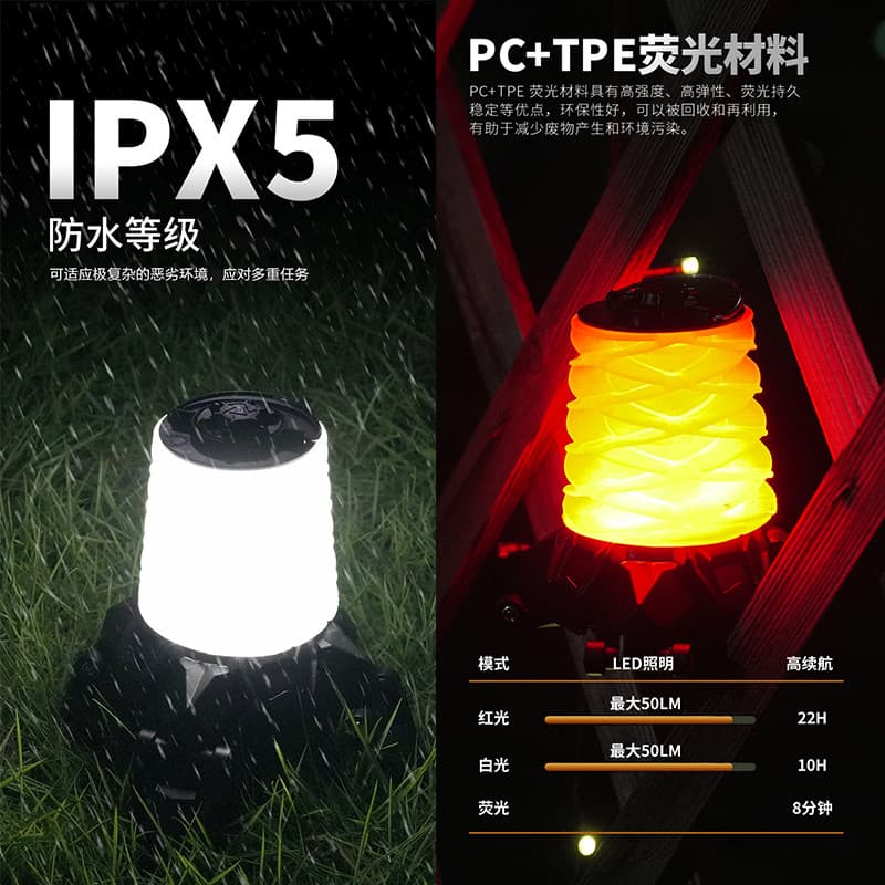 Assalto pioneiro LED ao ar livre recarregável portátil ao ar livre tático acampamento luz iluminação luz de trabalho de