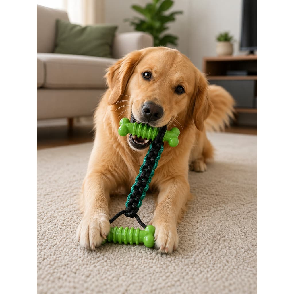 Brinquedo para cachorro Puxador duplo trança