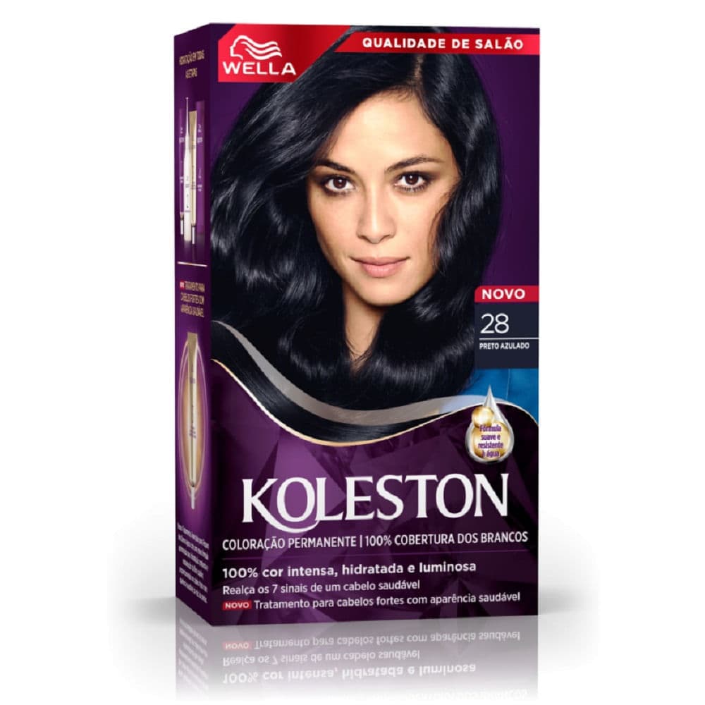 Tintura 28 Preto Azulado KOLESTON Gloss Intenso 1un