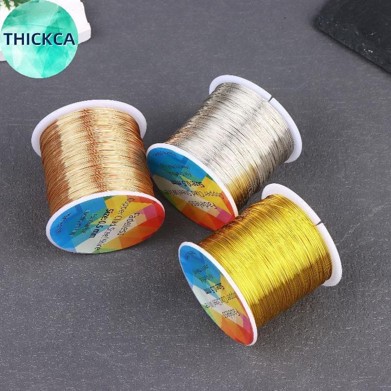 thickca 100m/328ft Fio De Aço Revestido De Cobre Fadeless Escultura De Metal Dobrável Para Artesanato Floral Jóias Fazen