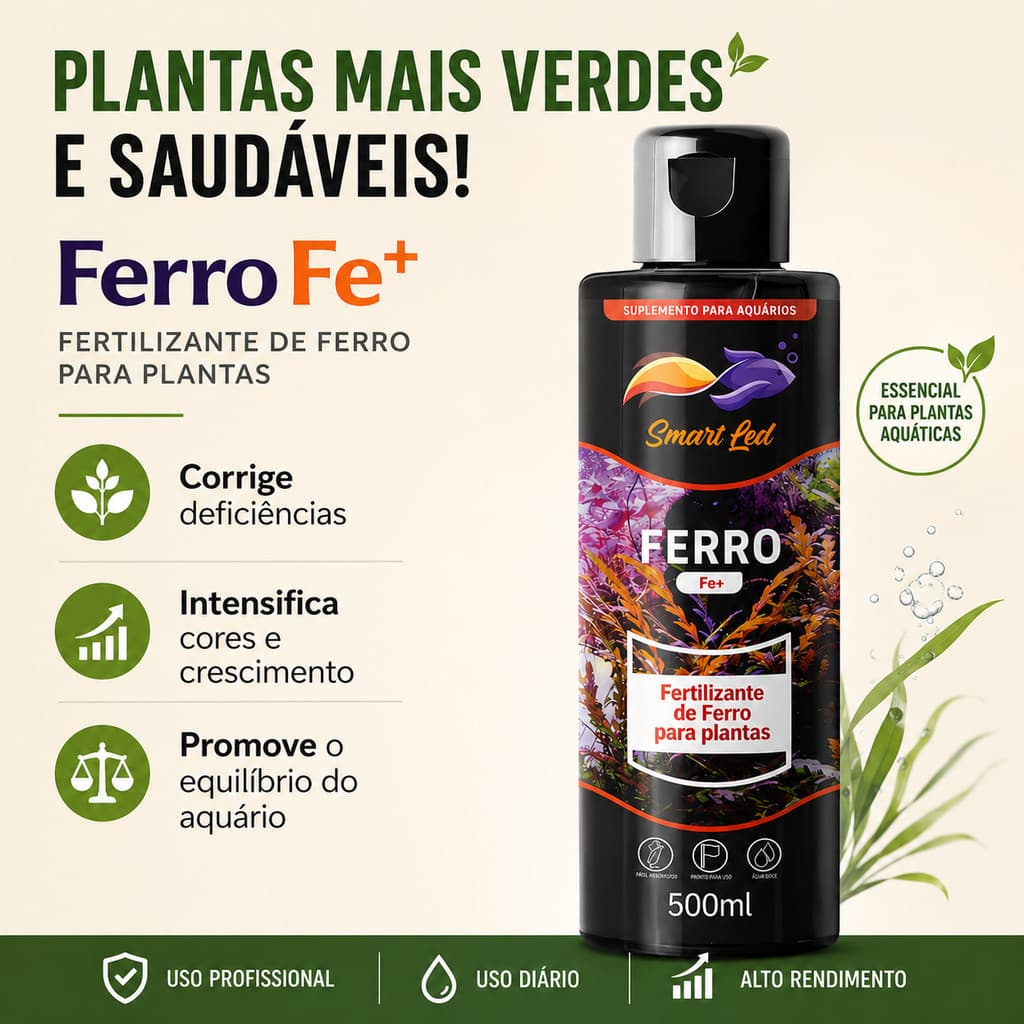 Fertilizante Ferro 500ml Aquário Crescimento Saudável Garantido