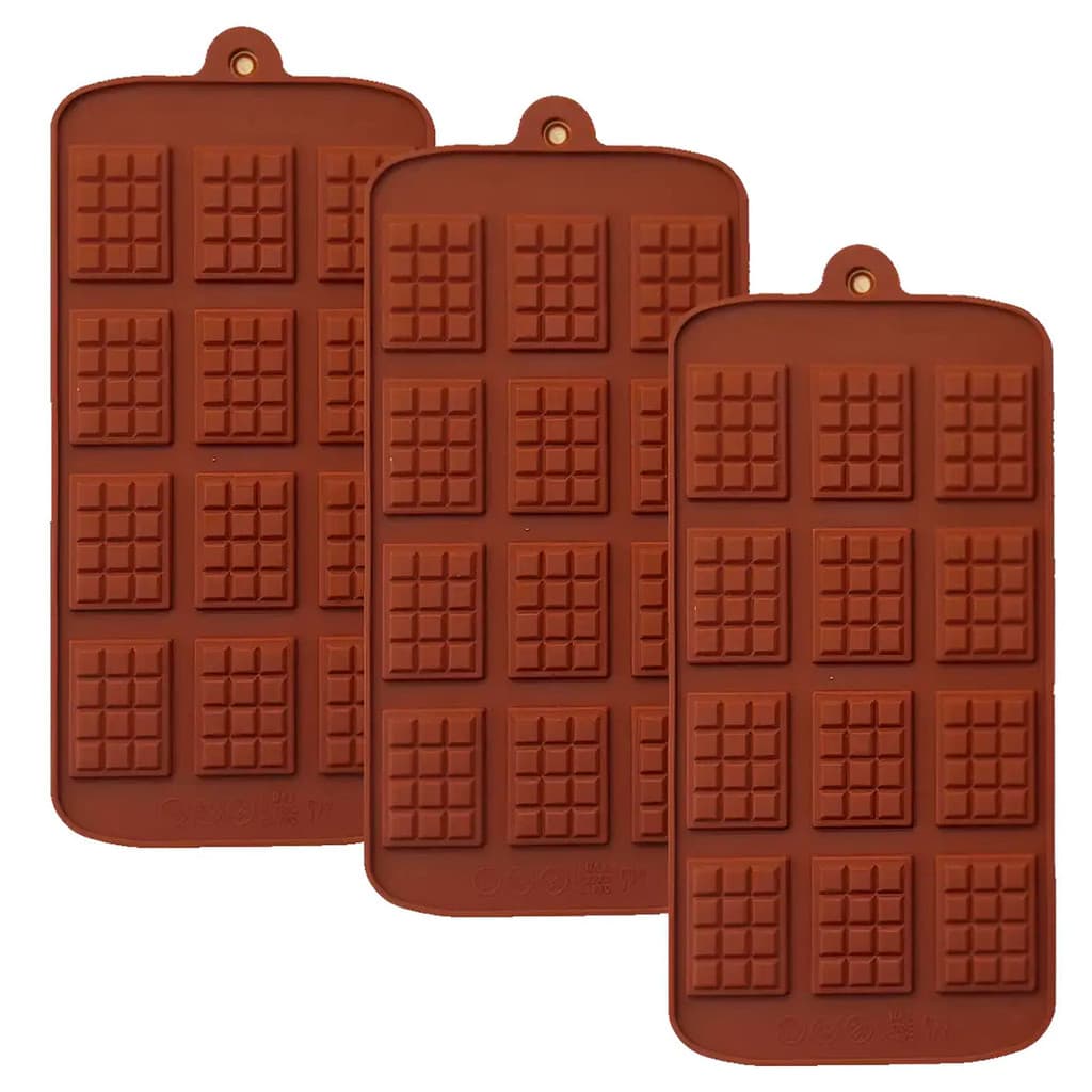 Mini Barrinha Chocolate Silicone Kit 3 Uni Cozinha Artesanato Diy