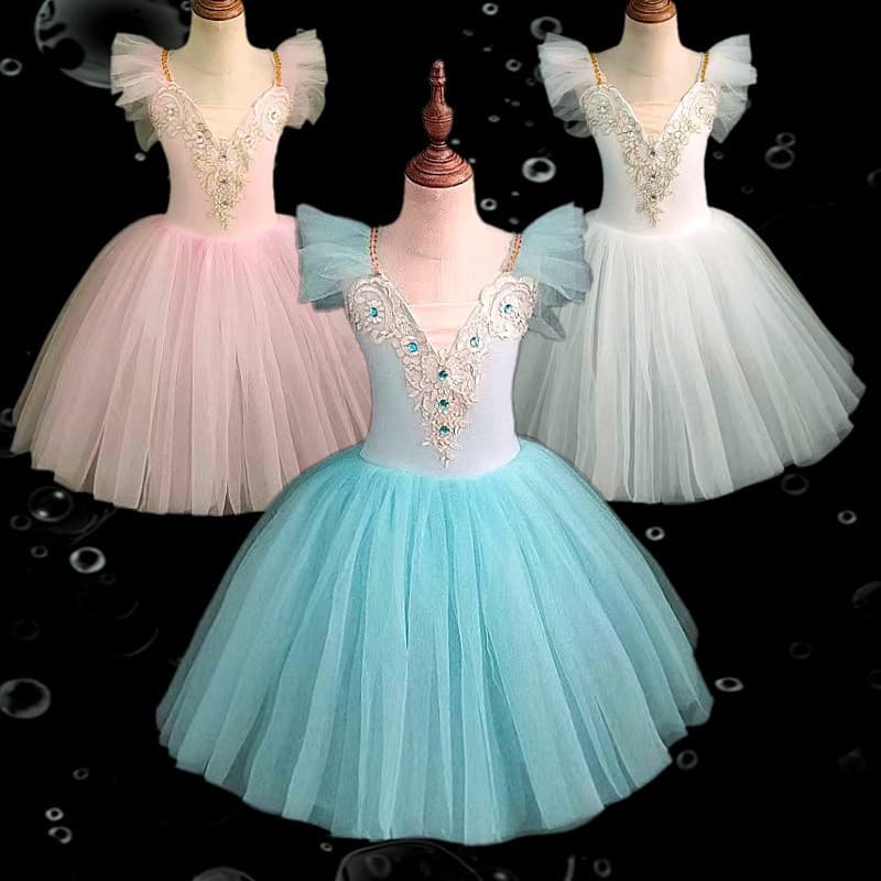 Saia Tutu De Balé Infantil , Suspensório De Gaze , Pettiskirt De Dança Estilo Princesa , Fantasia De Prática De Cosplay