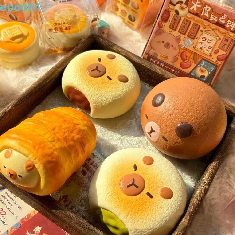 Brinquedo De Apertar Pão EPOCH1 , Capivara Mole De Rebote Macio Simulado Bolo Pegajoso Relaxante Para As Mãos
