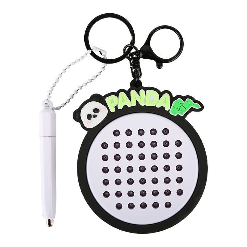 Bonito Panda bola de aço magnética prancheta chaveiro dos desenhos animados diversão placa de escrita brinquedo mochila