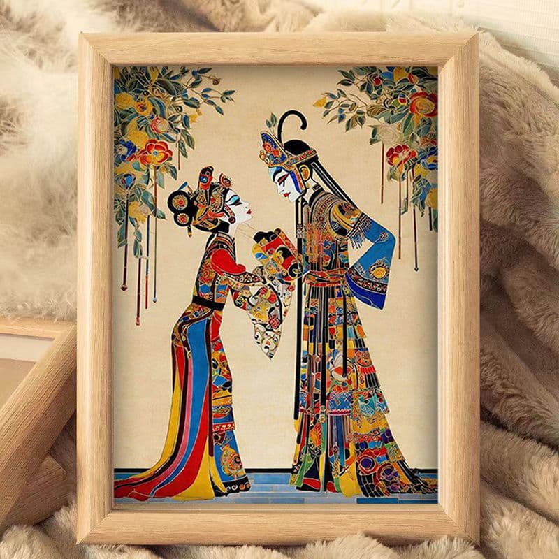 Chinês não restante sombra de pele Drama decoração de mesa moldura de foto Overlord não Ji Wusong tigre pintura decorati
