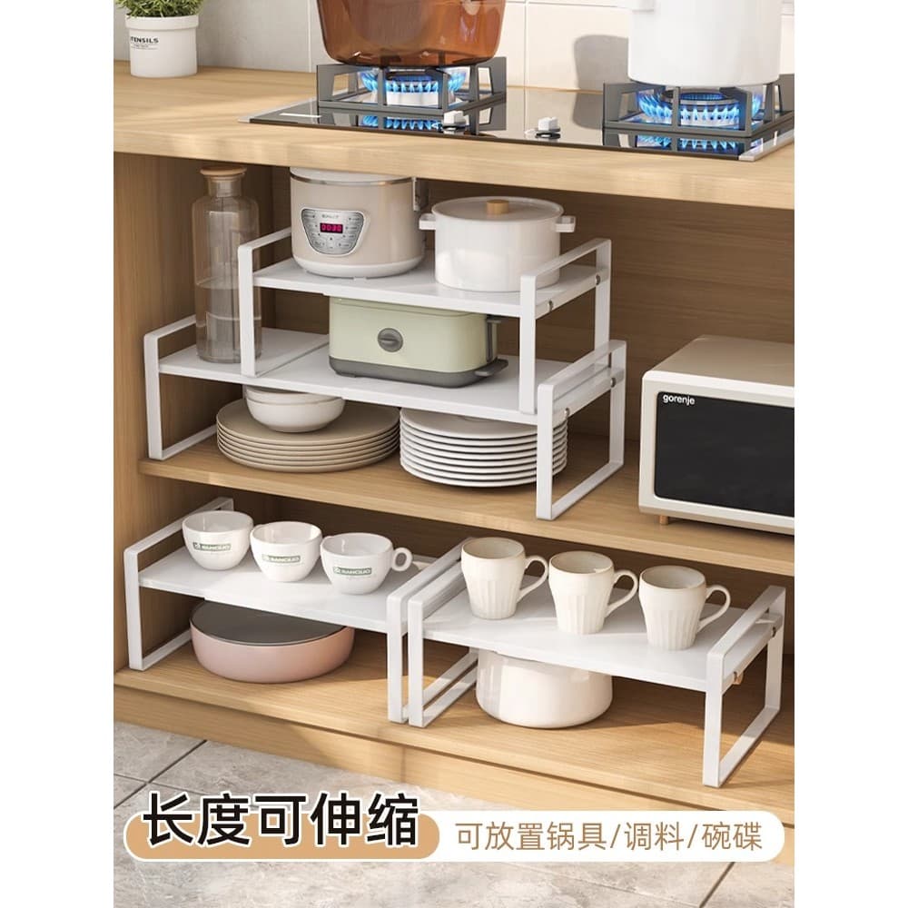 Rack de cozinha retrátil armário interno em camadas rack de armazenamento doméstico tempero dupla camada pote rack