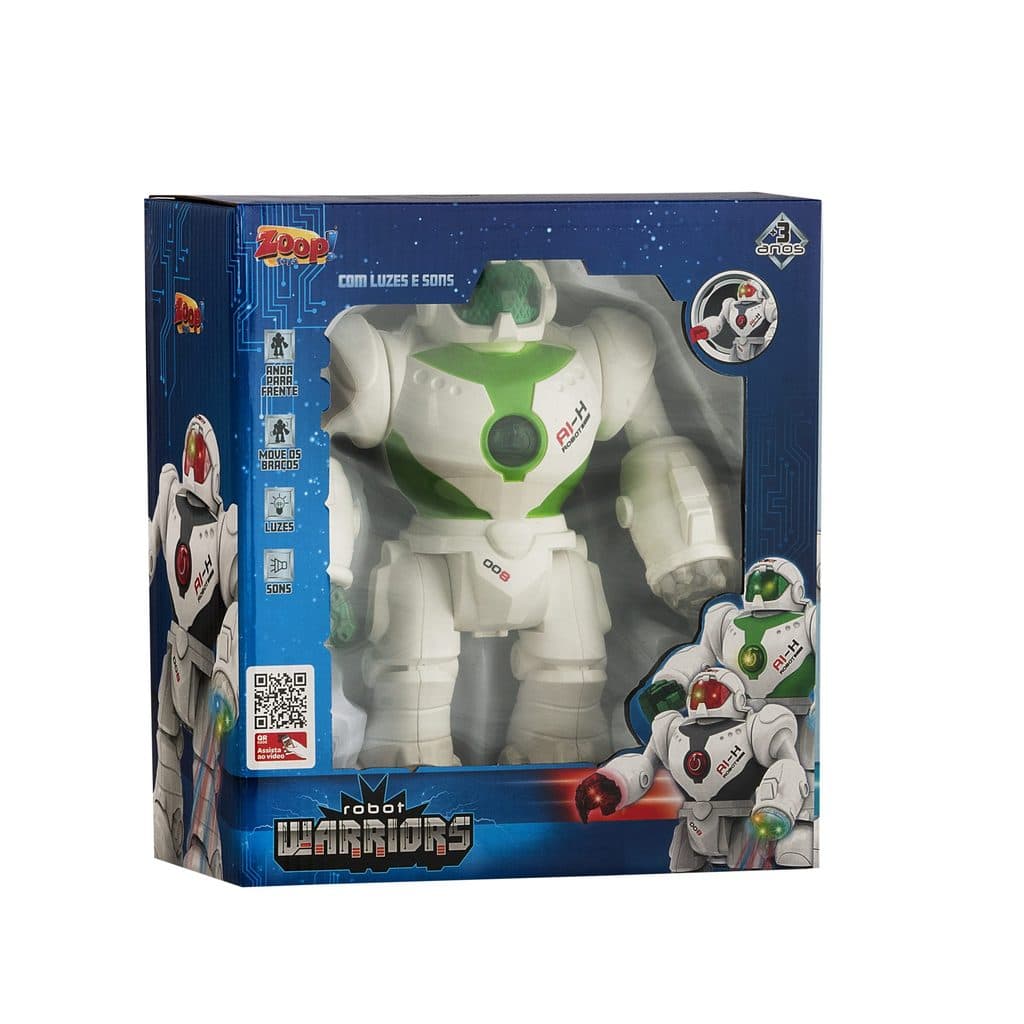 ROBOT WARRIORS ROBO COM LUZ E SOM