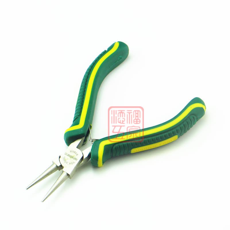Weilishi liga de ferro níquel Mini alicate de nariz redondo alicate de nariz redondo alça de duas cores 17cm DIY alicate