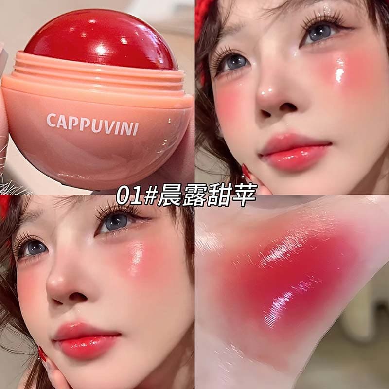 Morning Dew Sweet Apple Vitality Blush Ball Tridimensional Brightening Color Renderização Serviço Rosto Maquiagem Rouge