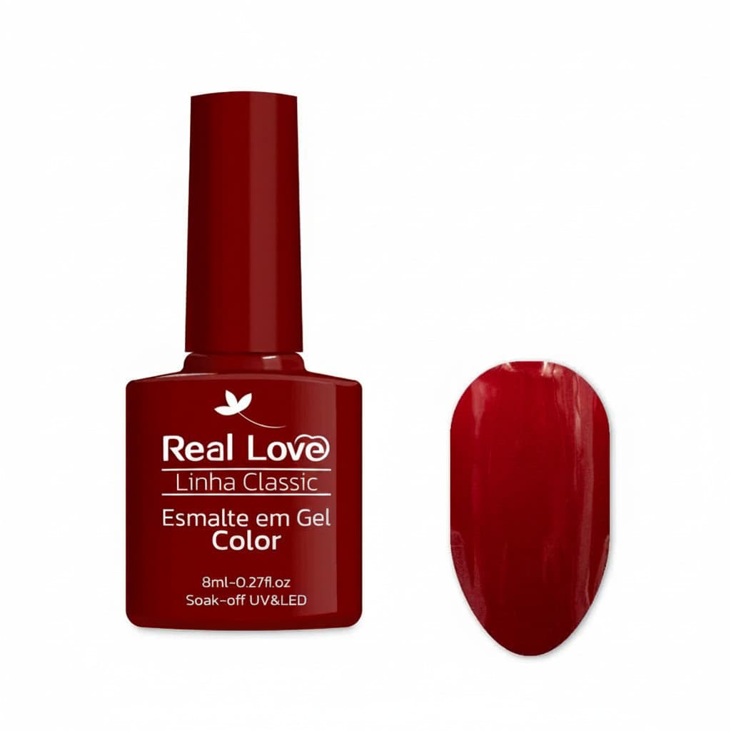 Esmalte em Gel 8ml Linha Classic Real Love – Brilho Intenso e Alta Durabilidade N-01ESM-01-55